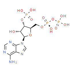 ChemSpider 2D Image | Adenosine 3'-(dihydrogen phosphate) 5'-(trihydrogen diphosphate) | C10H16N5O13P3