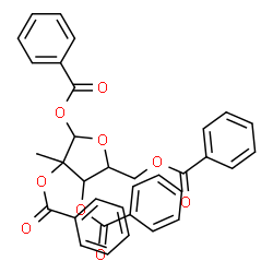 ChemSpider 2D Image | 1,2,3,5-Tetra-O-benzoyl-2-C-methylpentofuranose | C34H28O9