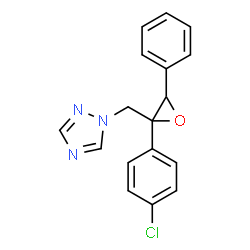 ChemSpider 2D Image | 1h-1,2,4-triazole, 1-((2-(4-chlorophenyl)-3-phenyloxiranyl)methyl)- | C17H14ClN3O