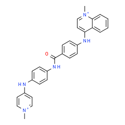 ChemSpider 2D Image | 1-Methyl-4-{[4-({4-[(1-methyl-4-pyridiniumyl)amino]phenyl}carbamoyl)phenyl]amino}quinolinium | C29H27N5O