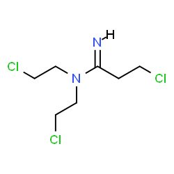 ChemSpider 2D Image | (1E)-3-Chloro-N,N-bis(2-chloroethyl)propanimidamide | C7H13Cl3N2
