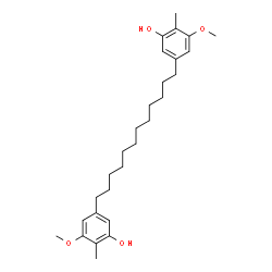 ChemSpider 2D Image | 3,3'-(1,12-Dodecanediyl)bis(5-methoxy-6-methylphenol) | C28H42O4