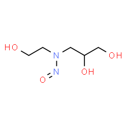 ChemSpider 2D Image | 3-[(2-Hydroxyethyl)(nitroso)amino]-1,2-propanediol | C5H12N2O4