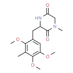 ChemSpider 2D Image | 1-Methyl-3-(2,4,5-trimethoxy-3-methylbenzyl)-2,5-piperazinedione | C16H22N2O5
