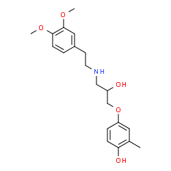 ChemSpider 2D Image | 4-(3-{[2-(3,4-Dimethoxyphenyl)ethyl]amino}-2-hydroxypropoxy)-2-methylphenol | C20H27NO5