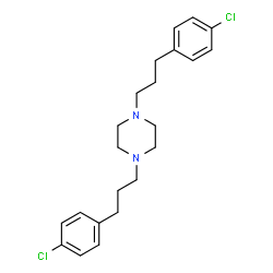ChemSpider 2D Image | 1,4-Bis[3-(4-chlorophenyl)propyl]piperazine | C22H28Cl2N2