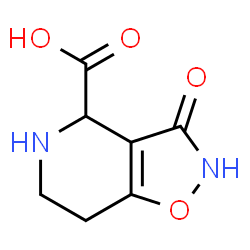 ChemSpider 2D Image | 3-Oxo-2,3,4,5,6,7-hexahydro[1,2]oxazolo[4,5-c]pyridine-4-carboxylic acid | C7H8N2O4