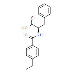 ChemSpider 2D Image | N-(4-Ethylbenzoyl)-D-phenylalanine | C18H19NO3