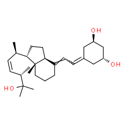 ChemSpider 2D Image | (1R,3R,7E,17alpha)-17-[(2R,3Z,5S)-6-Hydroxy-5,6-dimethyl-3-hepten-2-yl]-9,10-secoestra-5,7-diene-1,3-diol | C27H44O3