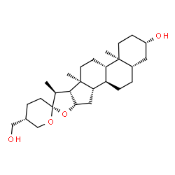 ChemSpider 2D Image | (3beta,5alpha,25S)-Spirostan-3,27-diol | C27H44O4