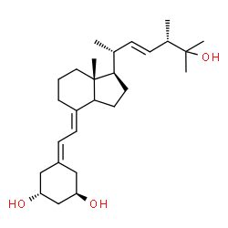 ChemSpider 2D Image | (1R,3R,7E,14xi,17beta)-17-[(2R,3E,5S)-6-Hydroxy-5,6-dimethyl-3-hepten-2-yl]-9,10-secoestra-5,7-diene-1,3-diol | C27H44O3