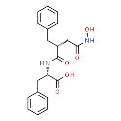 ChemSpider 2D Image | N-[(2R)-2-Benzyl-4-(hydroxyamino)-4-oxobutanoyl]-L-phenylalanine | C20H22N2O5