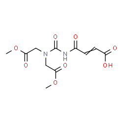 ChemSpider 2D Image | (2E)-4-{[Bis(2-methoxy-2-oxoethyl)carbamoyl]amino}-4-oxo-2-butenoic acid | C11H14N2O8