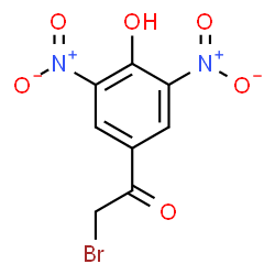 ChemSpider 2D Image | 2-Bromo-1-(4-hydroxy-3,5-dinitrophenyl)ethanone | C8H5BrN2O6