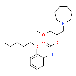 ChemSpider 2D Image | 1-(1-Azepanyl)-3-methoxy-2-propanyl [2-(pentyloxy)phenyl]carbamate | C22H36N2O4