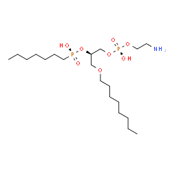 ChemSpider 2D Image | (11R,14R)-17-Amino-14-hydroxy-14-oxido-9,13,15-trioxa-14lambda~5~-phosphaheptadecan-11-yl hydrogen (R)-heptylphosphonate | C20H45NO8P2
