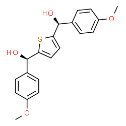 ChemSpider 2D Image | (R,S)-2,5-Thienediylbis[(4-methoxyphenyl)methanol] | C20H20O4S
