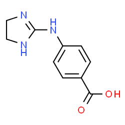 ChemSpider 2D Image | 4-(4,5-Dihydro-1H-imidazol-2-ylamino)benzoic acid | C10H11N3O2