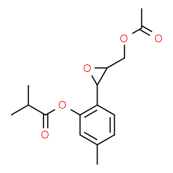 ChemSpider 2D Image | 2-[3-(Acetoxymethyl)-2-oxiranyl]-5-methylphenyl 2-methylpropanoate | C16H20O5