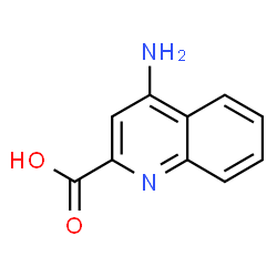 ChemSpider 2D Image | 4-Amino-2-quinolinecarboxylic acid | C10H8N2O2