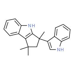 ChemSpider 2D Image | 3-(1H-Indol-3-yl)-1,1,3-trimethyl-1,2,3,4-tetrahydrocyclopenta[b]indole | C22H22N2
