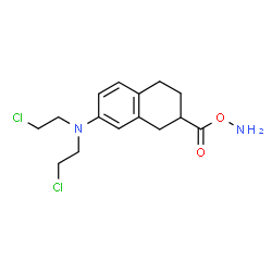 ChemSpider 2D Image | (Aminooxy){7-[bis(2-chloroethyl)amino]-1,2,3,4-tetrahydro-2-naphthalenyl}methanone | C15H20Cl2N2O2