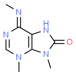 ChemSpider 2D Image | (6Z)-3,9-Dimethyl-6-(methylimino)-3,6,7,9-tetrahydro-8H-purin-8-one | C8H11N5O