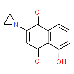 ChemSpider 2D Image | 2-(1-Aziridinyl)-5-hydroxy-1,4-naphthoquinone | C12H9NO3