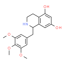 ChemSpider 2D Image | 1-(3,4,5-Trimethoxybenzyl)-1,2,3,4-tetrahydro-5,7-isoquinolinediol | C19H23NO5