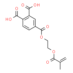 ChemSpider 2D Image | 4-{[2-(Methacryloyloxy)ethoxy]carbonyl}phthalic acid | C15H14O8
