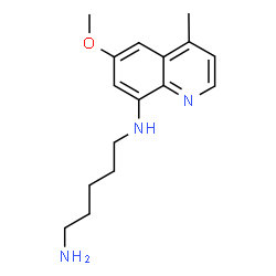 ChemSpider 2D Image | N-(6-Methoxy-4-methyl-8-quinolinyl)-1,5-pentanediamine | C16H23N3O