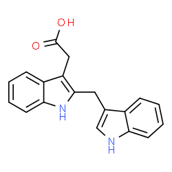 ChemSpider 2D Image | [2-(1H-Indol-3-ylmethyl)-1H-indol-3-yl]acetic acid | C19H16N2O2