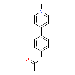 ChemSpider 2D Image | 4-(4-Acetamidophenyl)-1-methylpyridinium | C14H15N2O