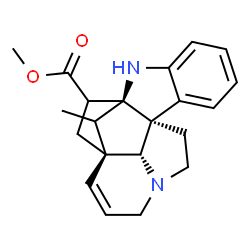 ChemSpider 2D Image | Methyl (2beta,19alpha)-6,7-didehydro-2,20-cycloaspidospermidine-3-carboxylate | C21H24N2O2