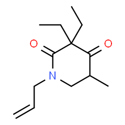 ChemSpider 2D Image | 1-Allyl-3,3-diethyl-5-methyl-2,4-piperidinedione | C13H21NO2