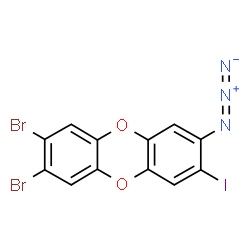 ChemSpider 2D Image | 2-Azido-7,8-dibromo-3-iodooxanthrene | C12H4Br2IN3O2