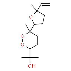 ChemSpider 2D Image | 2-[6-Methyl-6-(5-methyl-5-vinyltetrahydro-2-furanyl)-1,2-dioxan-3-yl]-2-propanol | C15H26O4