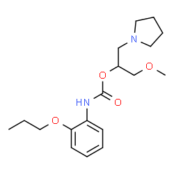 ChemSpider 2D Image | 1-Methoxy-3-(1-pyrrolidinyl)-2-propanyl (2-propoxyphenyl)carbamate | C18H28N2O4