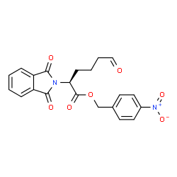 ChemSpider 2D Image | 4-Nitrobenzyl (2S)-2-(1,3-dioxo-1,3-dihydro-2H-isoindol-2-yl)-6-oxohexanoate | C21H18N2O7