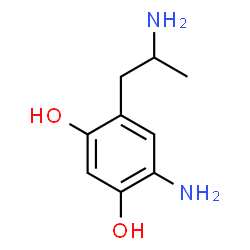 ChemSpider 2D Image | 4-Amino-6-(2-aminopropyl)-1,3-benzenediol | C9H14N2O2