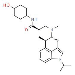 ChemSpider 2D Image | (8beta)-N-(4-Hydroxycyclohexyl)-1-isopropyl-6-methylergoline-8-carboxamide | C25H35N3O2