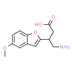 ChemSpider 2D Image | 4-Amino-3-(5-methoxy-1-benzofuran-2-yl)butanoic acid | C13H15NO4