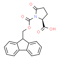 ChemSpider 2D Image | 1-[(9H-Fluoren-9-ylmethoxy)carbonyl]-5-oxo-L-proline | C20H17NO5
