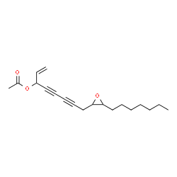 ChemSpider 2D Image | 8-(3-Heptyl-2-oxiranyl)-1-octene-4,6-diyn-3-yl acetate | C19H26O3