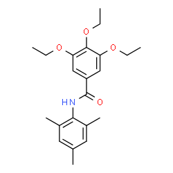 ChemSpider 2D Image | 3,4,5-Triethoxy-N-mesitylbenzamide | C22H29NO4