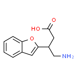 ChemSpider 2D Image | 4-Amino-3-(1-benzofuran-2-yl)butanoic acid | C12H13NO3