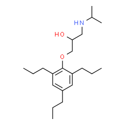 ChemSpider 2D Image | 1-(Isopropylamino)-3-(2,4,6-tripropylphenoxy)-2-propanol | C21H37NO2