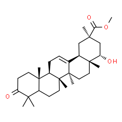 ChemSpider 2D Image | Methyl (5xi,18alpha,22alpha)-22-hydroxy-3-oxoolean-12-en-30-oate | C31H48O4
