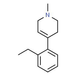 ChemSpider 2D Image | 4-(2-Ethylphenyl)-1-methyl-1,2,3,6-tetrahydropyridine | C14H19N