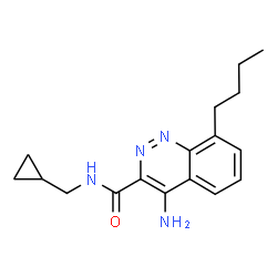 ChemSpider 2D Image | 4-Amino-8-butyl-N-(cyclopropylmethyl)-3-cinnolinecarboxamide | C17H22N4O